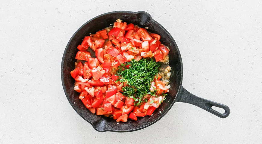 Tyrkisk Shakshuka (stegt æg med tomater), klassisk opskrift